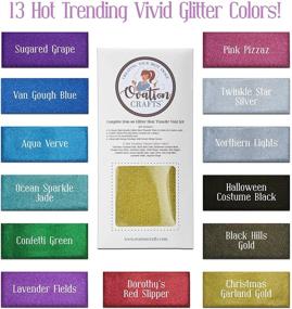 img 2 attached to Ovation Crafts Glitter HTV Vinyl - Heat Transfer Vinyl Bundle - Ideal for T Shirts - Sparkly Rainbow - Pressing Sheet & Great Directions Included! Use with Cricut Iron On Vinyl