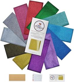 img 4 attached to Ovation Crafts Glitter HTV Vinyl - Heat Transfer Vinyl Bundle - Ideal for T Shirts - Sparkly Rainbow - Pressing Sheet & Great Directions Included! Use with Cricut Iron On Vinyl