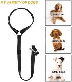 img 1 attached to 🐶 Adjustable Dog Car Seatbelts, CGBOOM 2 Pack for Vehicle Restraint, Dual Use Dog Seat Belts Harness with Headrest Restraint, Nylon Safety Leads for Large Medium Small Dogs, Pet Cat Seat Belts