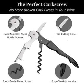 img 1 attached to 🍷 Wine Opener Set Gift Box. Complete Wine Tasting Kit with Corkscrew, Foil Cutter, Bottle Stopper, Drip Ring, Aerator, and Pourer Accessories. Top Holiday Gifts for Women, Teachers, Moms, and Wine Lovers