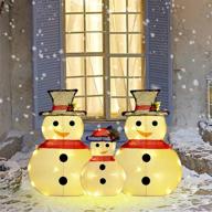 🎅 captivating winemana set: 3 led snowman lights for festive indoor outdoor decor - yard garden lawn holiday party delight logo