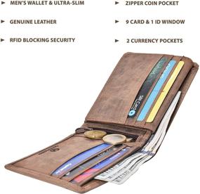 img 2 attached to 👝 High-Quality Italian Men's Genuine Leather Bifold Wallet - Wallets, Card Cases, and Money Organizers