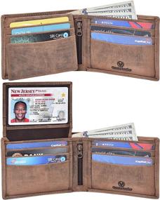 img 4 attached to 👝 High-Quality Italian Men's Genuine Leather Bifold Wallet - Wallets, Card Cases, and Money Organizers