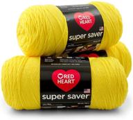 red heart super saver yarn (3-pack) - vibrant yellow e300-324 logo