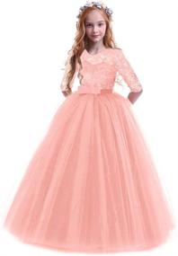 img 4 attached to Flower Wedding Bridesmaid Pageant Evening Girls' Clothing and Dresses