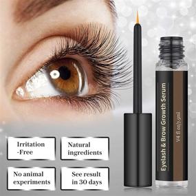 img 1 attached to 💯 Eyelash and Brow Growth Serum: Improved 2-In-1 Formula for Fuller, Longer, Thicker Lashes and Brows - SUNSENT Natural Eyelash Booster and Enhancer - Ideal for Lash Extensions and Eyebrow Growth Treatment