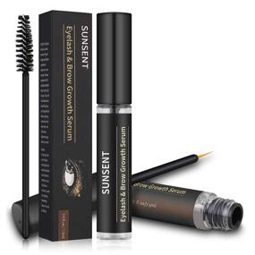 img 4 attached to 💯 Eyelash and Brow Growth Serum: Improved 2-In-1 Formula for Fuller, Longer, Thicker Lashes and Brows - SUNSENT Natural Eyelash Booster and Enhancer - Ideal for Lash Extensions and Eyebrow Growth Treatment