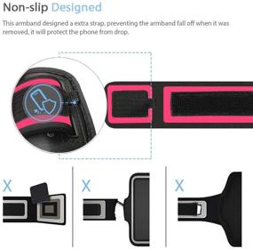 img 1 attached to 📱 JEMACHE Galaxy S21+, S20+, S20 FE Armband - Gym Running, Workout Phone Arm Band for Samsung Galaxy S20 Plus, S20 FE, S21 Plus 5G with Key Holder (Rosy)