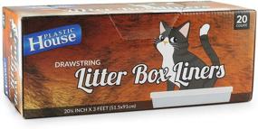 img 3 attached to 🐈 Strong, Thick Plastic House Cat Litter Box Liners | Fast, Easy Cleanup with Drawstring Liner | Tear Resistant & Nearly Indestructible | Heavy Duty 36 x 18 Inches Kitty Litter Bag