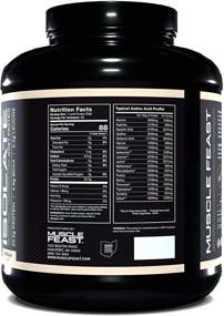 img 3 attached to Muscle Feast Vanilla 100% Grass Fed Whey Protein Isolate - Pure European Whey, All Natural, Hormone Free, Fast Absorbing - 20.5g Protein, 88 Calories - 5lb Tub, 94 Servings