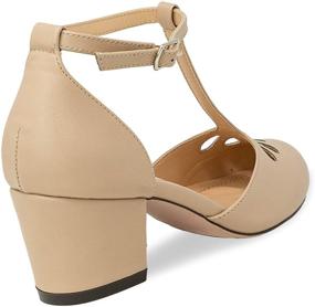 img 1 attached to Chase Chloe Kimmy 36 Teardrop T Strap Shoes and Pumps for Women