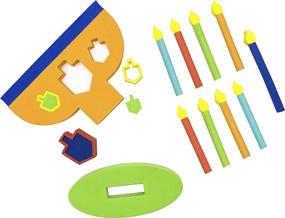 img 2 attached to 🕎 Hanukkah Foam Toy Menorah Set - Removable Candles, Dreidels, Chanukah Toys & Games - Ideal Hanukkah Gifts