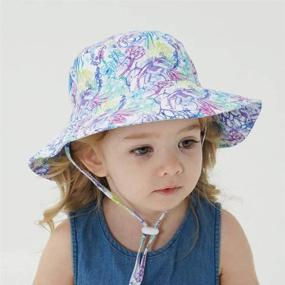 img 1 attached to 👒 Foldable Wide Brim Visor Sun Hat for Girls, Beach Sun Protection Cap