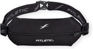 🏃 fitletic mini sport belt - expandable lycra running pouch with adjustable band for runners. waist belt pouch for phone, ids, credit cards – ideal for active lifestyle! logo