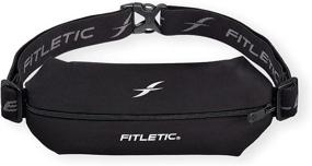img 4 attached to 🏃 Fitletic Mini Sport Belt - Expandable Lycra Running Pouch with Adjustable Band for Runners. Waist Belt Pouch for Phone, IDs, Credit Cards – Ideal for Active Lifestyle!
