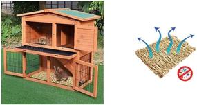 img 2 attached to WANBAO 3 Pcs Woven Straw Mat Bed: Ideal for Hamsters, Parrot Rabbits, and Other Small Animals