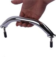 🛠️ 8-inch polished grab bar hardware: multipurpose handle handrail, made of 316 stainless steel логотип