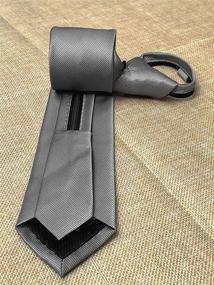 img 2 attached to Black Skinny Working Neckties Adults Men's Accessories for Ties, Cummerbunds & Pocket Squares
