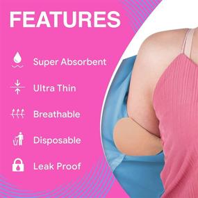 img 2 attached to 👕 84-Pack Disposable Underarm Sweat Pads for Hyperhidrosis and Excessive Sweating – Non-Visible Armpit Dress Guards/Shields with Armpit Protection – Ideal for Men and Women (Beige)