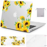 🌻 protective macbook air 13 inch case: mosiso sunflower hard shell with keyboard cover, screen protector, and storage bag logo