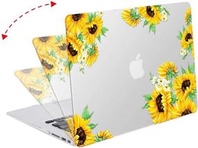 img 1 attached to 🌻 Protective MacBook Air 13 inch Case: MOSISO Sunflower Hard Shell with Keyboard Cover, Screen Protector, and Storage Bag