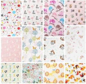 img 2 attached to 🧵 Chuanshui 12 PCS 17.5 x 10.5 inches 100% Cotton Craft Fabric Bundle - 12 Different Patterns for DIY Sewing