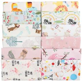 img 3 attached to 🧵 Chuanshui 12 PCS 17.5 x 10.5 inches 100% Cotton Craft Fabric Bundle - 12 Different Patterns for DIY Sewing