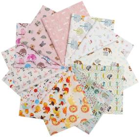 img 4 attached to 🧵 Chuanshui 12 PCS 17.5 x 10.5 inches 100% Cotton Craft Fabric Bundle - 12 Different Patterns for DIY Sewing