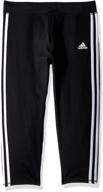 👧 adidas girls capri legging medium: stylish and comfortable girls' clothing logo