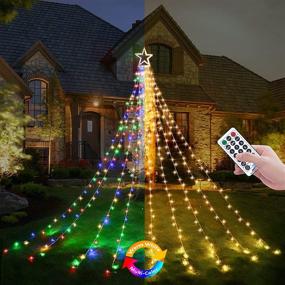 img 4 attached to 🌟 Decute Color Changing Star String Lights with Remote Control - 11 Modes, Timer & Waterproof, 320 LEDs - Ideal for Outdoor Yard, Garden, Backyard, Holiday Decorations and Christmas Tree Toppers