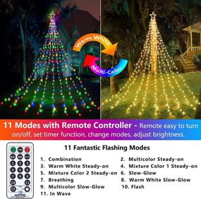 img 2 attached to 🌟 Decute Color Changing Star String Lights with Remote Control - 11 Modes, Timer & Waterproof, 320 LEDs - Ideal for Outdoor Yard, Garden, Backyard, Holiday Decorations and Christmas Tree Toppers