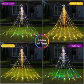 img 3 attached to 🌟 Decute Color Changing Star String Lights with Remote Control - 11 Modes, Timer & Waterproof, 320 LEDs - Ideal for Outdoor Yard, Garden, Backyard, Holiday Decorations and Christmas Tree Toppers