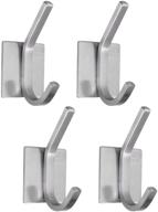 🔗 sturdy stainless steel adhesive hooks for easy hanging - no nails required! ideal for clothes, hats, towels in hallway, kitchen, bathroom - great christmas gift! logo