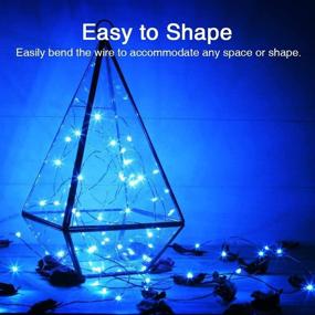 img 2 attached to 🔹 Engilen Fairy Lights 7.2 Feet 20 LED Copper Wire String Lights with Button Battery - Ideal for DIY Home Decor, Vases, Jars, Christmas, Mother's Day, Holidays, Parties - Blue (Pack of 6)