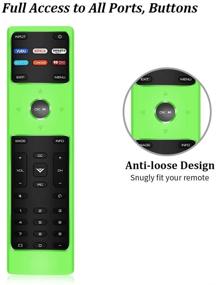 img 2 attached to 📺 2 Pack Silicone Cases for XRT136 Vizio Smart TV Remote Control - Shockproof and Durable Replacement Covers - Glowblue + Glowgreen