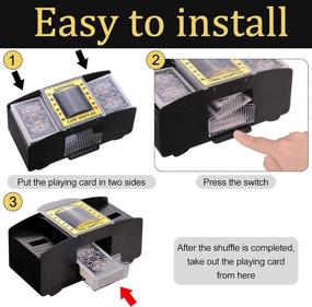 img 2 attached to 🃏 Efficient Electric Card Shuffler: Battery Operated 2 Deck Automatic Playing Card Shuffler - Perfect for Poker and Casino Games