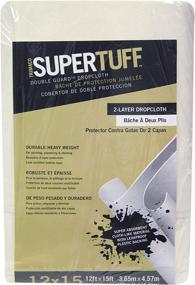 img 3 attached to 🏞️ Trimaco 2703 SuperTuff Double Guard Leak-Resistant Dropcloth - Two Layered, 12x15 Feet