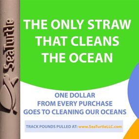 img 3 attached to Reusable Silicone Drinking Straws - SeaTurtle Pack of 10 with Cotton Carry Bag and 2 Cleaning Brushes - Eco-Friendly Flexible Straws - Sustainable Products