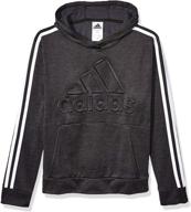 adidas boys pullover sweatshirt: 👕 trendy heather fashion hoodie for boys' clothing logo