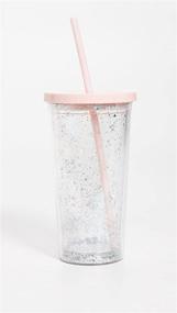img 2 attached to 🌟 Ban.do Deluxe Glitter Sip Sip Insulated Tumbler: Sparkling 20 Ounce Travel Cup with Reusable Straw & Lid - Glitter Bomb Spectacular!