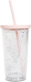 img 3 attached to 🌟 Ban.do Deluxe Glitter Sip Sip Insulated Tumbler: Sparkling 20 Ounce Travel Cup with Reusable Straw & Lid - Glitter Bomb Spectacular!