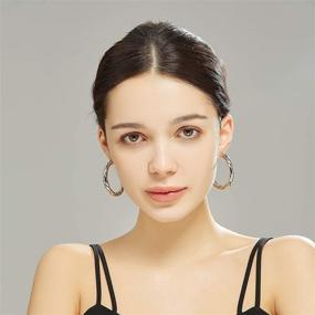 img 2 attached to Urboon Lightweight Hypoallergenic Twisted Earrings for Girls - Optimal Jewelry in Earrings