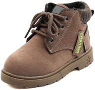komfyea toddler lined winter leather boys' shoes for boots logo