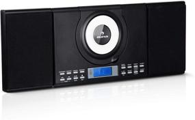 img 4 attached to 🎵 AUNA Wallie Microsystem with Stereo Speakers - 2 x 10 Watts RMS, Front-Loading CD Player, FM Tuner, Bluetooth, USB Port, LCD Display, Remote Control - Piano Black