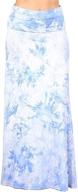 🌈 heyhun women's casual tie dye solid boho hippie maxi skirt with lace detail s-3xl - perfect for stylish and comfortable looks! logo
