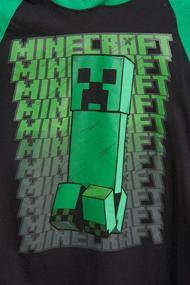 img 2 attached to Cozy up in Style with the Minecraft Boys Long Sleeve Creeper Hoodie Tee