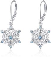 aoboco snowflake earrings valentines girlfriend logo