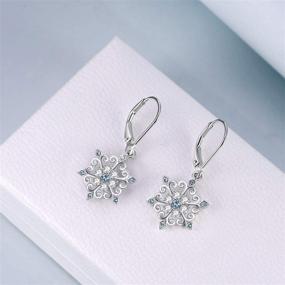 img 2 attached to AOBOCO Snowflake Earrings Valentines Girlfriend