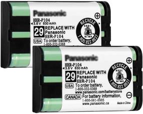 img 4 attached to 🔋 High Capacity 2-Pack Cordless Phone Battery for Panasonic HHR-P104 - 3.6V 830mAh Replacement Battery