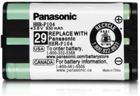 img 2 attached to 🔋 Высокоемкая 2-пакетная аккумуляторная батарея для беспроводного телефона Panasonic HHR-P104 - замена батареи 3,6В 830 мАч